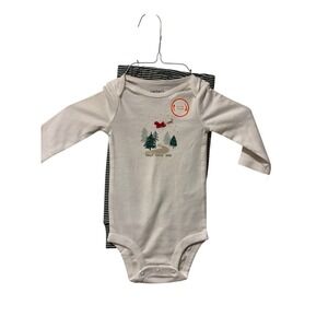 Carters Baby Boys 2 Piece Set Long Sleeve Bodysuit Pants 9m Christmas